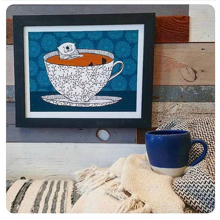 Sloe Gin Fizz – wholesale Art print – Tea Otter Print1