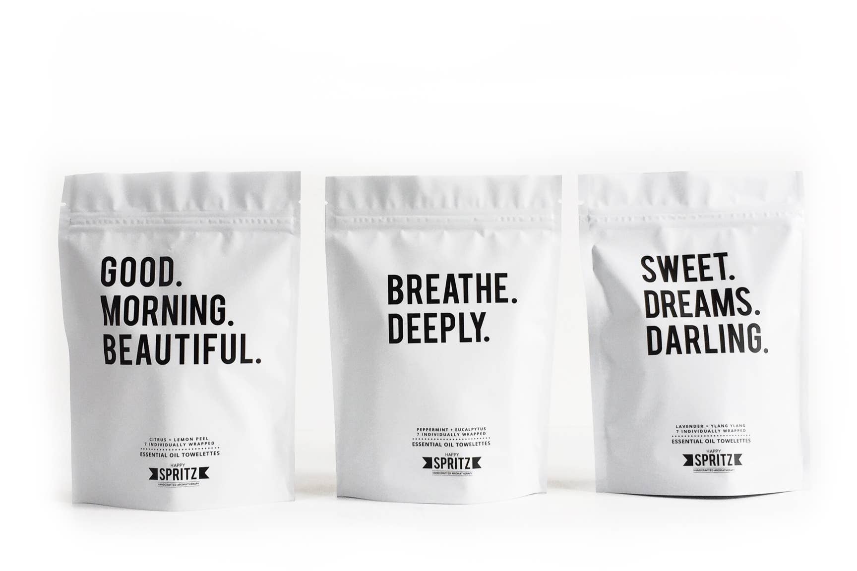 Happy Spritz - Wholesale Face & Body Wipes - Good Morning Beautiful Towelette 7 Day Bag7