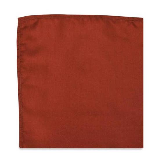 The Hollyhock Burnt Red Pocket Square for wholesale by Pocket Square Clothing