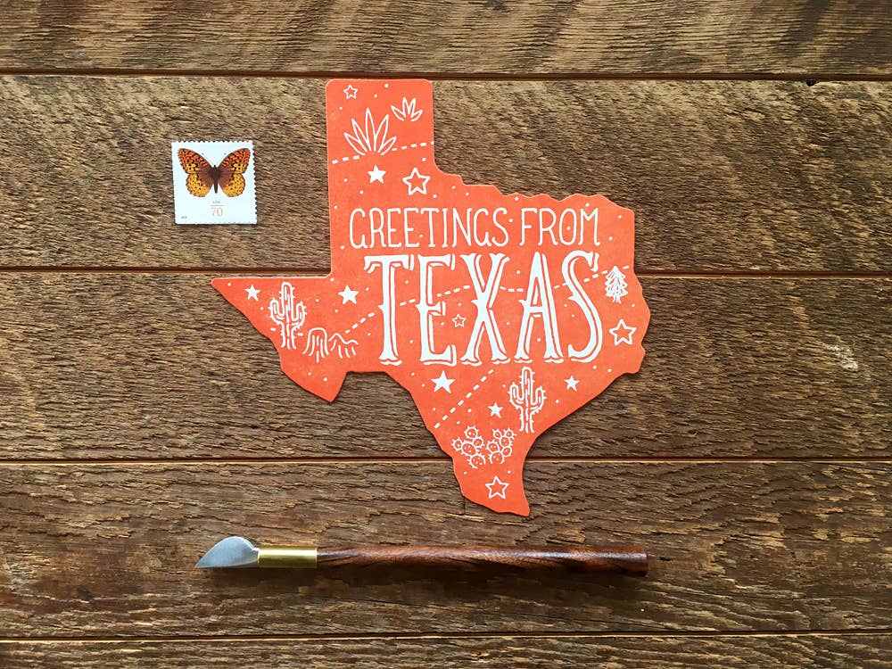 Noteworthy Paper & Press - Wholesale Postcard - Texas State Postcard2