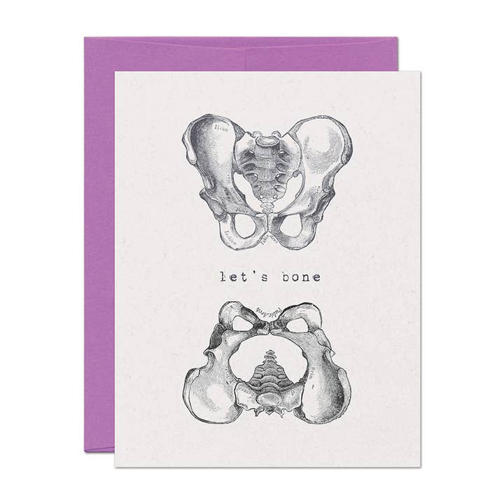 Let's Bone Sexy Love Card for wholesale by Warren Tales