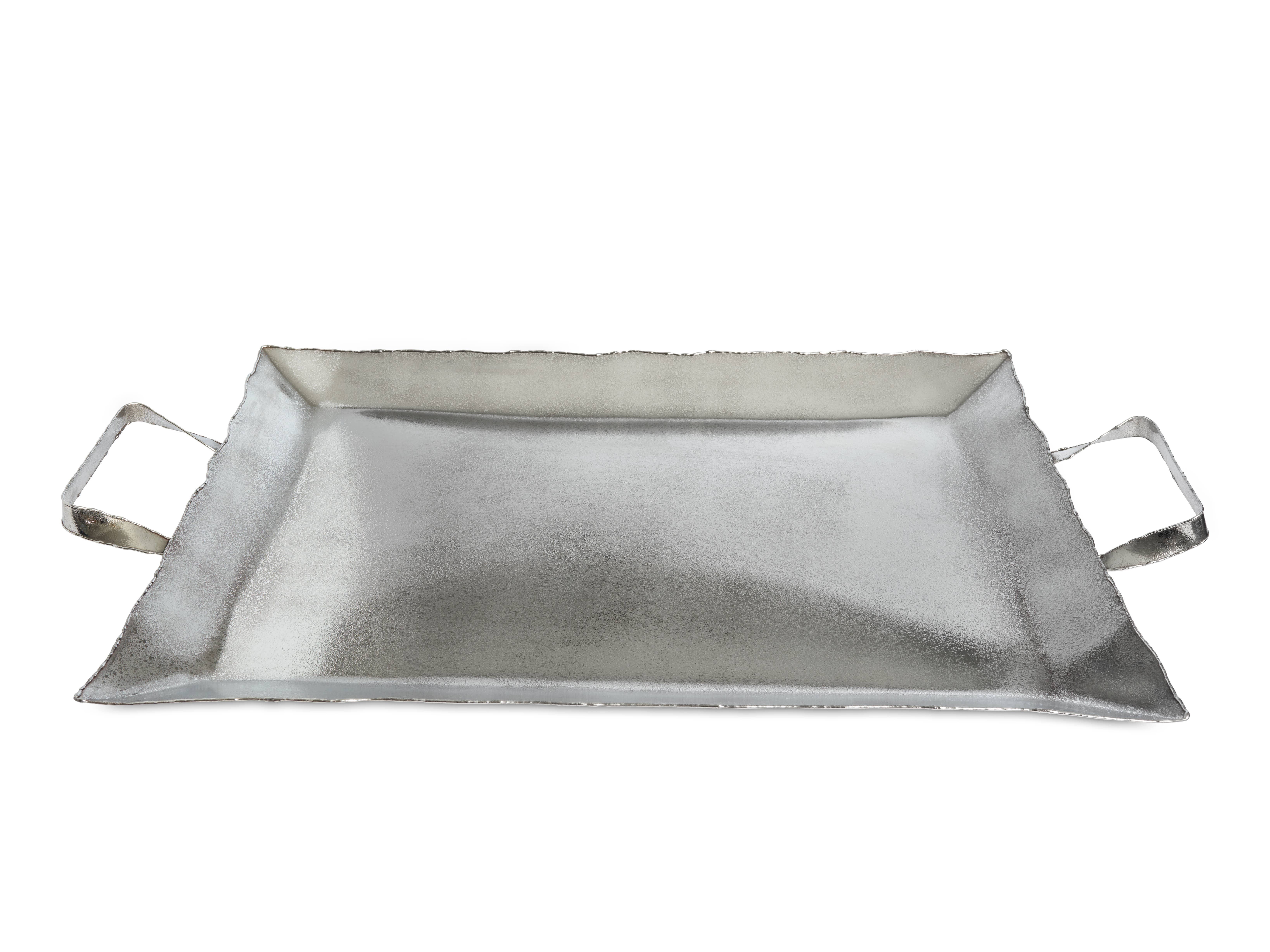 Frosted 20" Cascade Tray With Handles for wholesale on Faire1