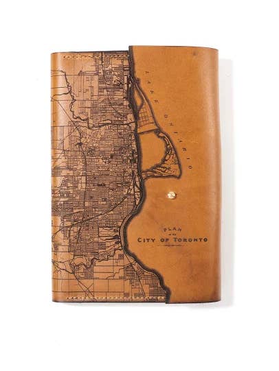 Toronto Map Journal for wholesale by Tactile Craftworks