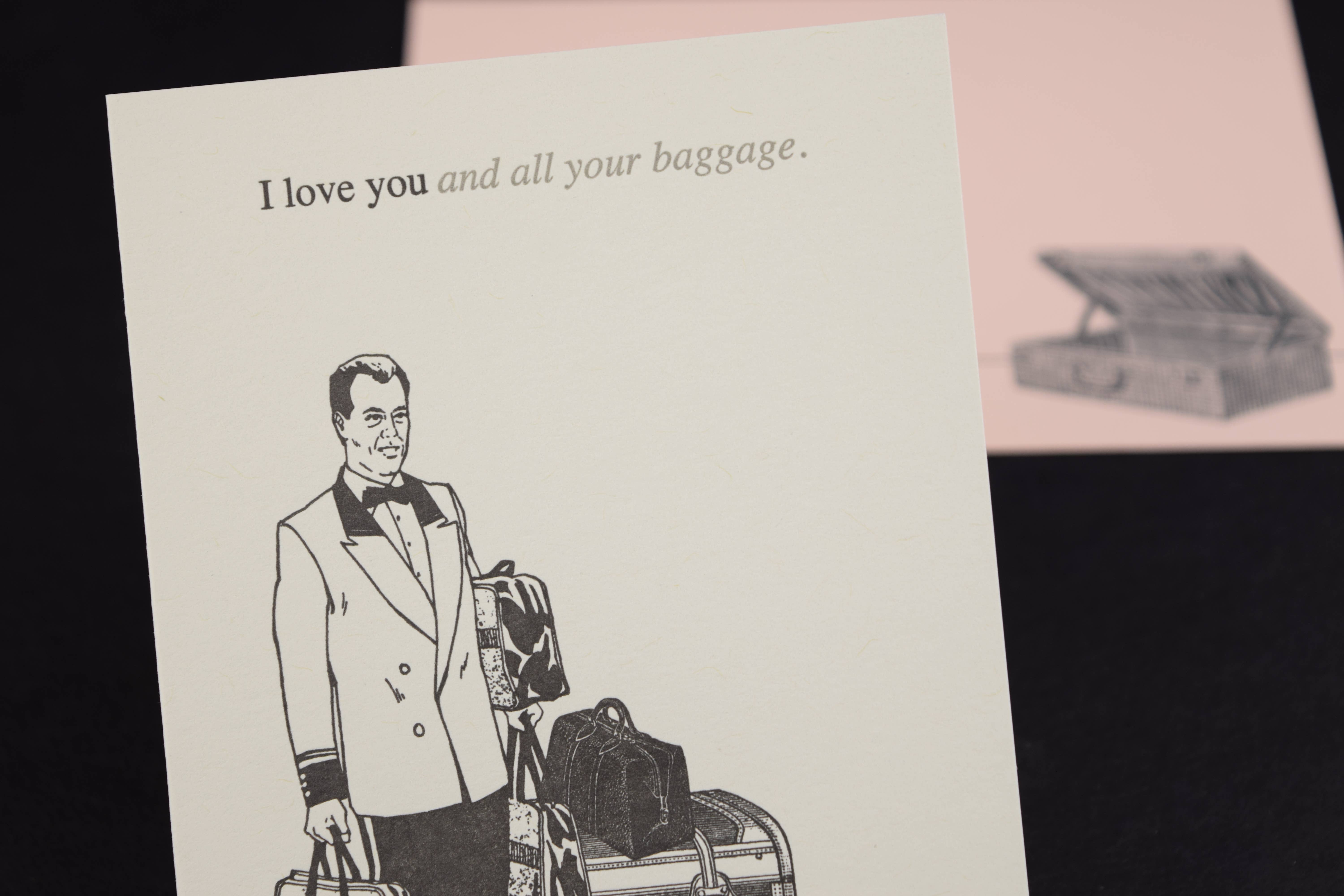 Oddball Press LLC - Wholesale Love Card - Baggage Love Card1