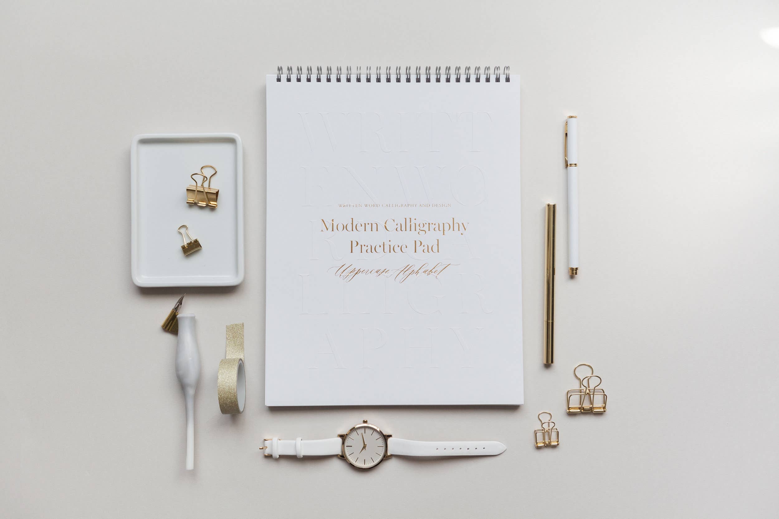 Written Word Calligraphy - Vente Blocs-notes - Bloc d’exercices pour alphabet majuscule5