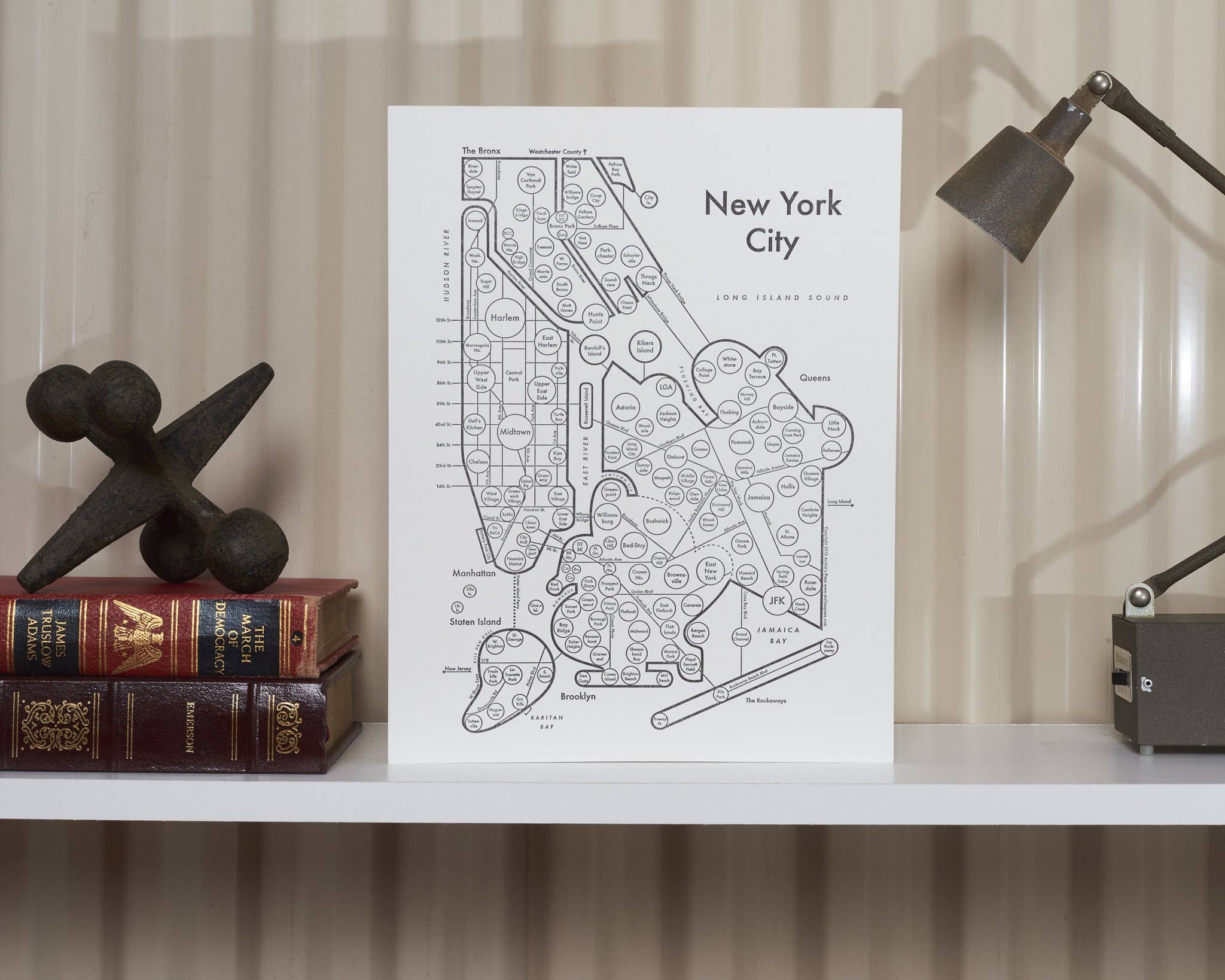 Archie's Press - Wholesale Map - New York City Map Print2