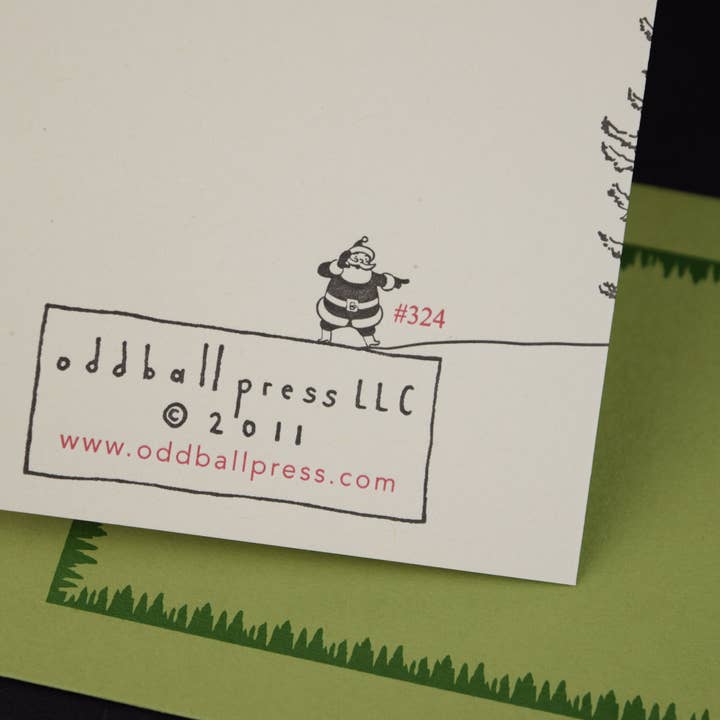 Oddball Press LLC - Wholesale Christmas Card - Santa Skip Card3