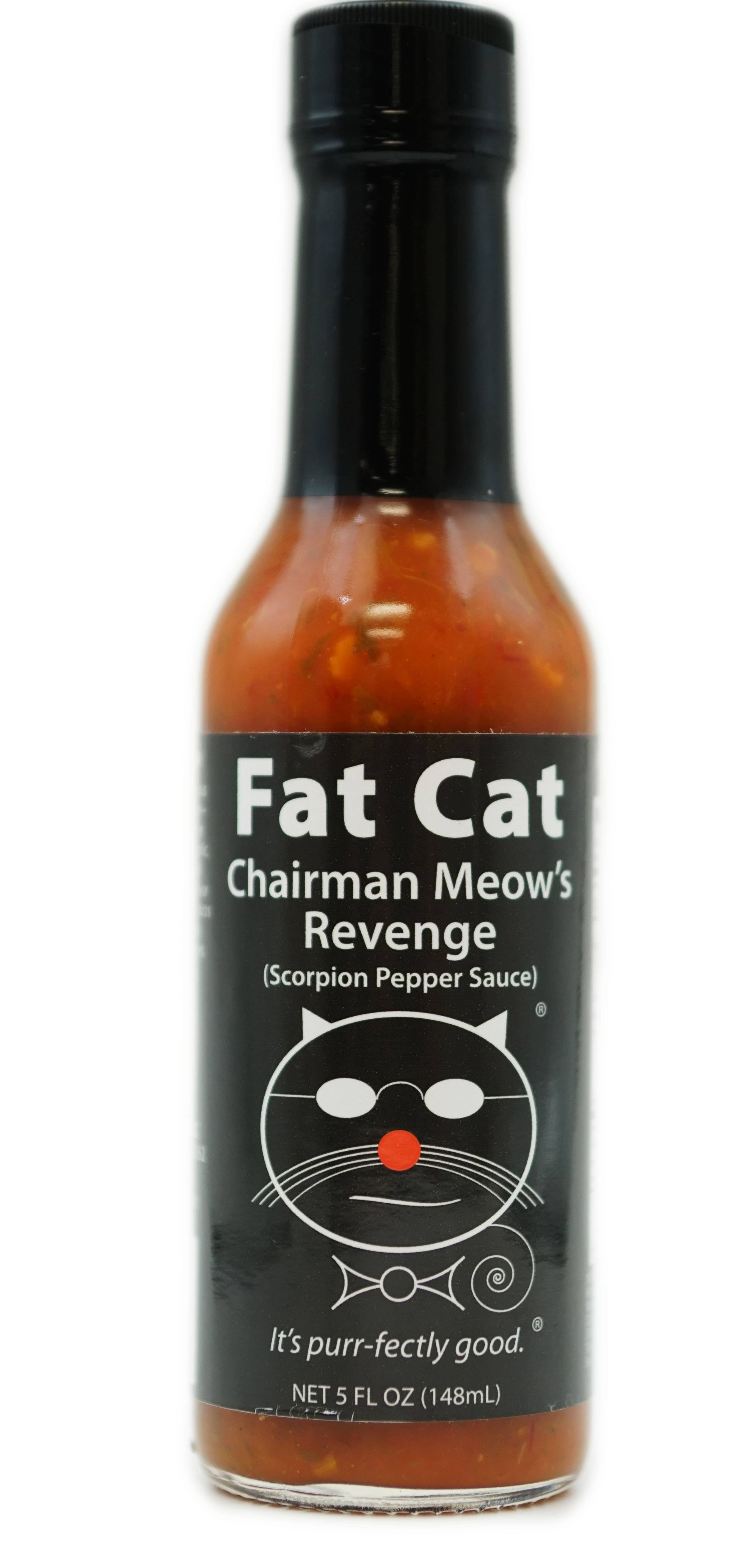 Fat Cat – Großhandel Scharfe Soße – Chairman Meow’s Revenge Scorpion Pepper Hot Sauce (12 Stk.)2