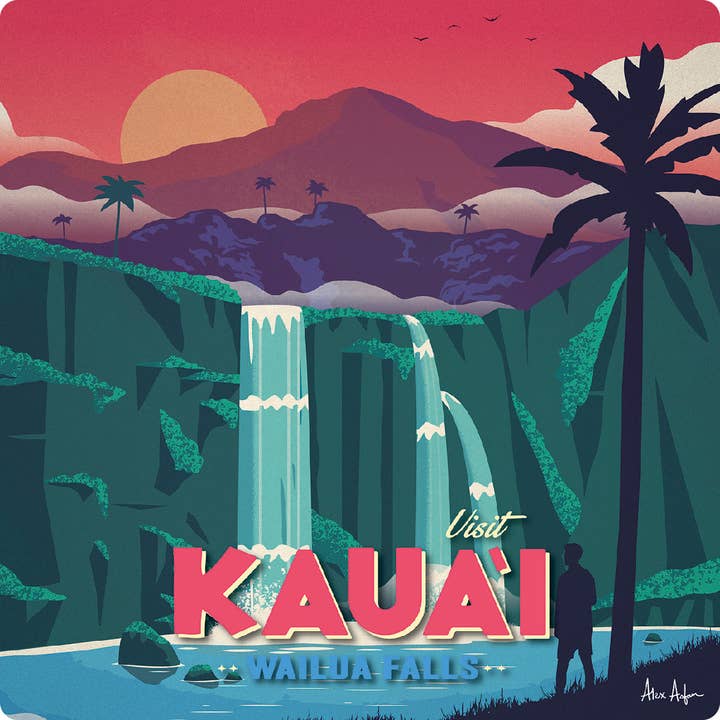 AA Kauai Coaster • Made in Hawaii • Hawaii Drink Souvenir for wholesale by WHIRLED PLANET