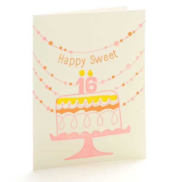 Sweet 16 Notecard for wholesale by Ilee Papergoods
