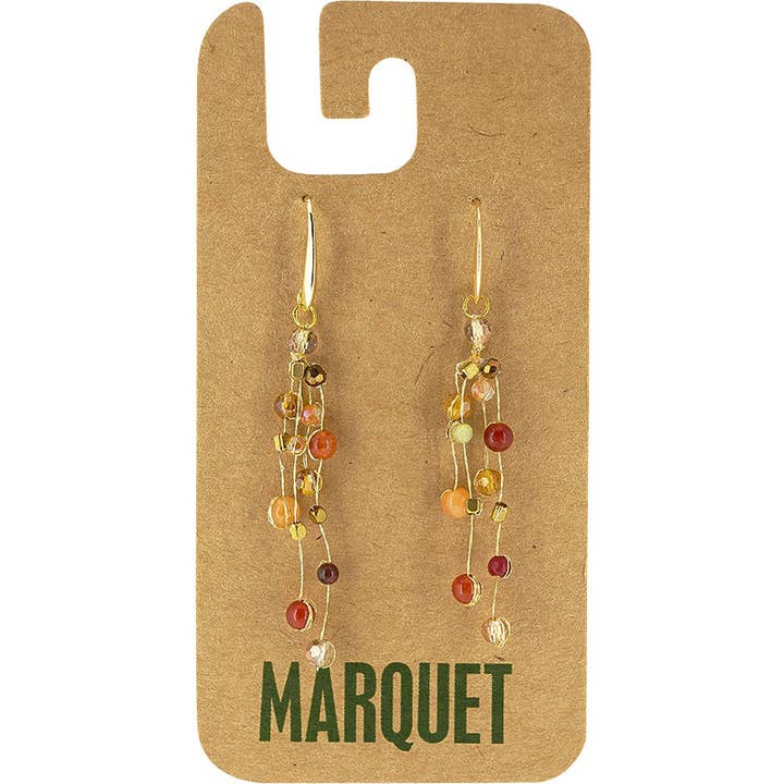Reena Multistrand Earrings with Printed Retail Price for wholesale by Marquet