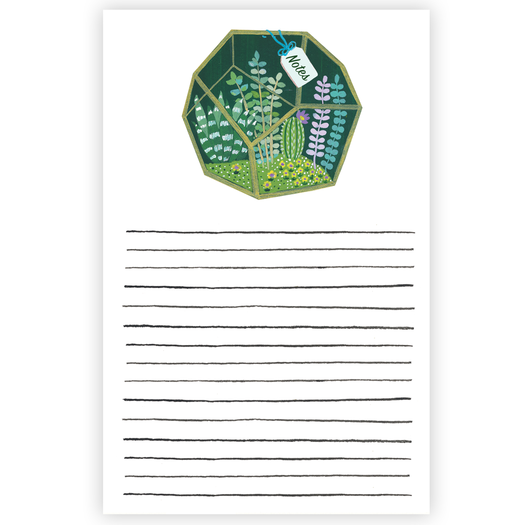 Forage Paper Co. - Wholesale Notepad - Geometric Terrarium Notepad, Deskpad, Stationery0