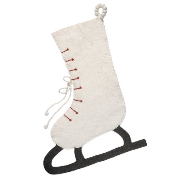 Arcadia Home - Wholesale Holiday Stocking - Ice Skate, Figure Skate Handmade Christmas Stocking1