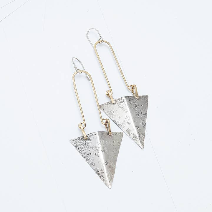 Brigand Earrings - Sterling Silver for wholesale by From The Reliquary