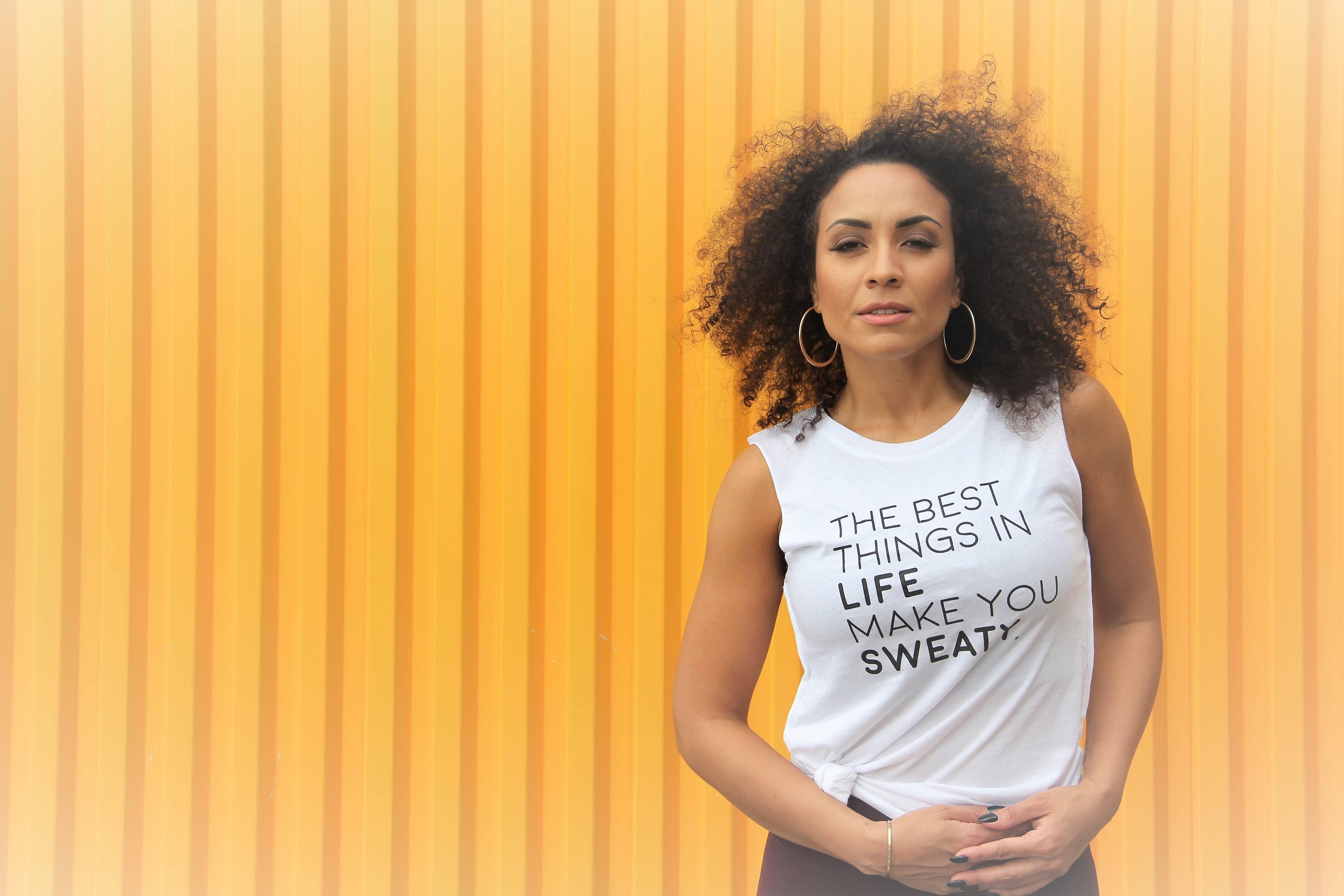 8andone - Wholesale Tank Top - Women's - White Sweaty Tee0