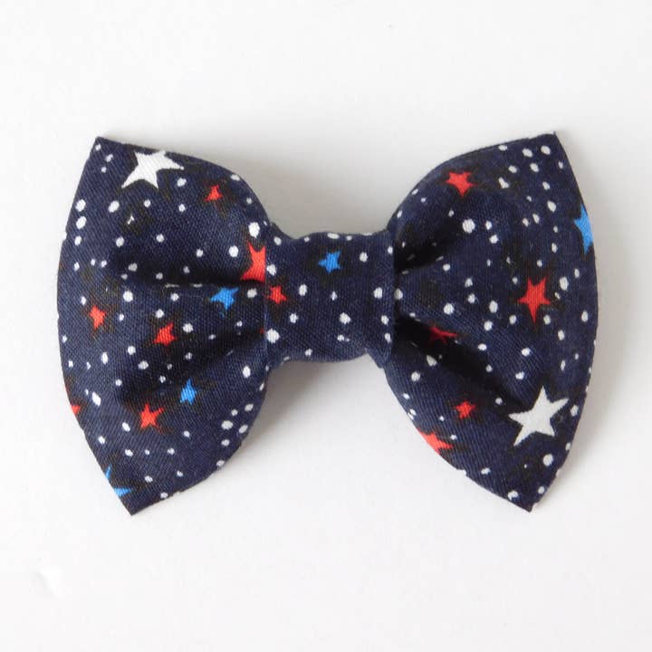 Blue Stars Dog Bow Tie and Collar Flower for wholesale by Charlotte's Pet