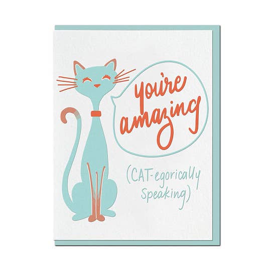 Violet Press - Venta al por mayor Tarjetas de felicitación - Categóricamente juego de palabras0