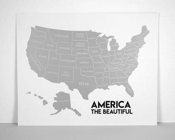 Cascadia Modern - Vendita all'ingrosso Poster - Empire - Poster da graffiare, motivo: America The Beautiful7