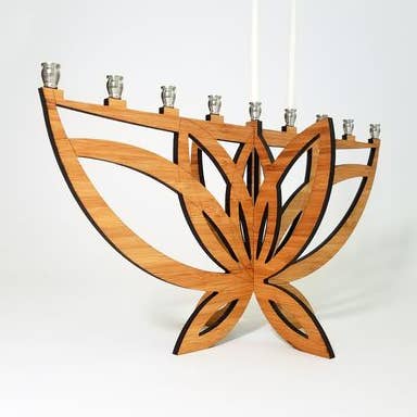 Lotus Flower Menorah for wholesale by GioGio Design