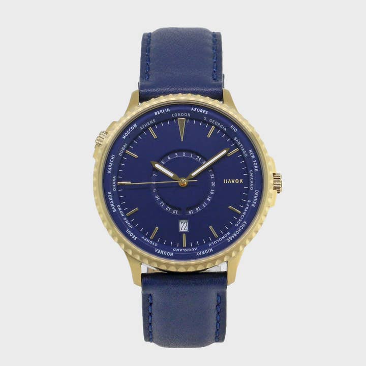 Elliot Havok - Wholesale Wrist Watch - Men's - World Traveller | 24 Time Zones On a World Timer11