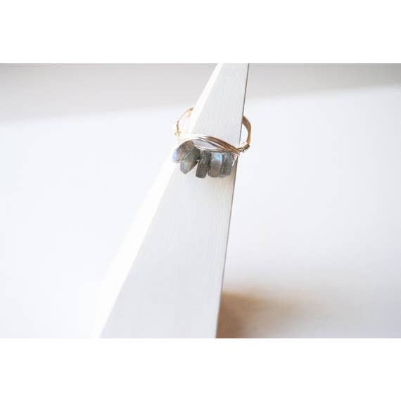 Seaflowerjewelry - Wholesale Cocktail/Statement Ring - Silver Labradorite Multistone Ring