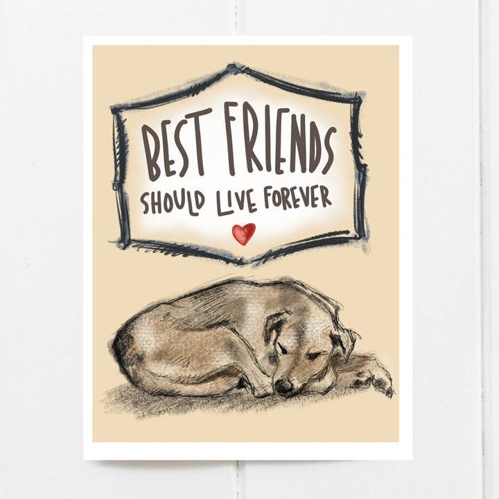 Dog Greeting Card | Best Friends | Pet Loss | Sympathy Card for wholesale by Fable & Sage
