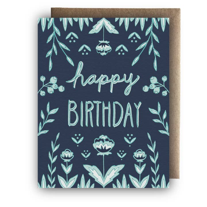 HBD Blu per la vendita all'ingrosso da parte di Maija Rebecca Hand Drawn