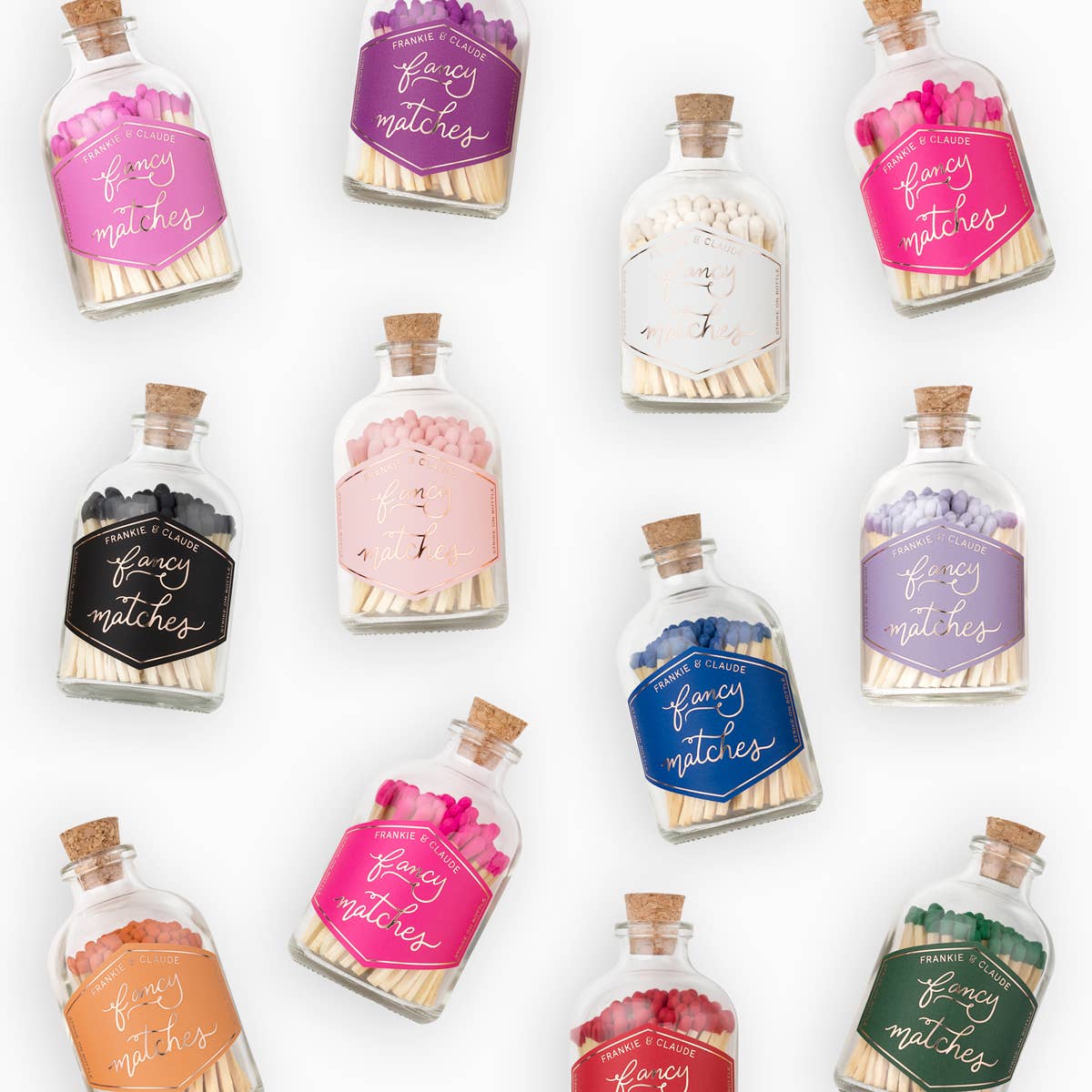 Frankie & Claude - Wholesale Matches - Classic White Matches in Glass Jar – Minimalist & Summer Dec6