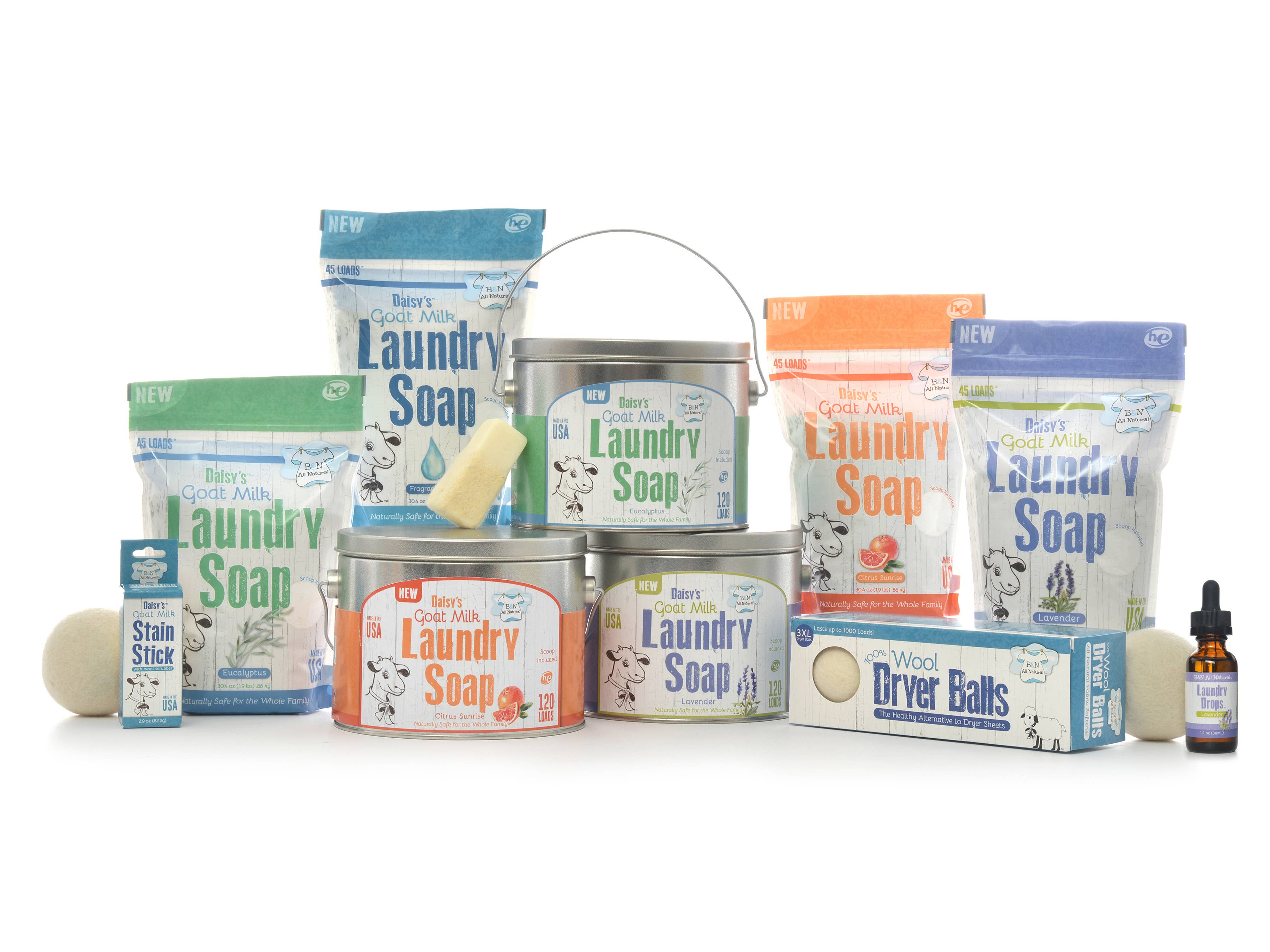 Brooke & Nora At Home - Wholesale Laundry Detergent Powder/Pods - 96 Load Powder Detergent - Eucalyptus1