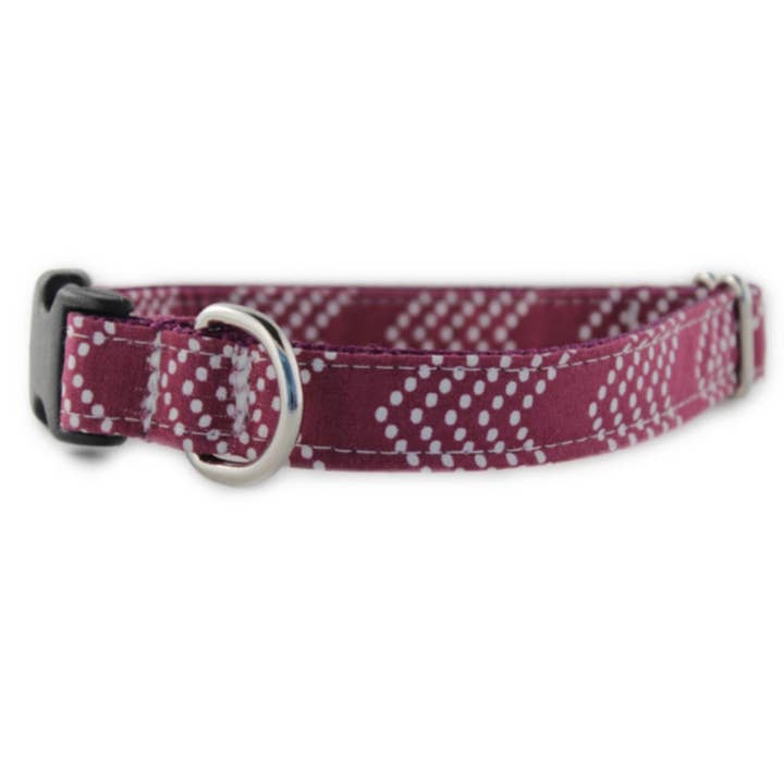Sophisticated Pup - Wholesale Pet Collar - Dog - Raspberry Splash Chevron Dog Collar XLarge