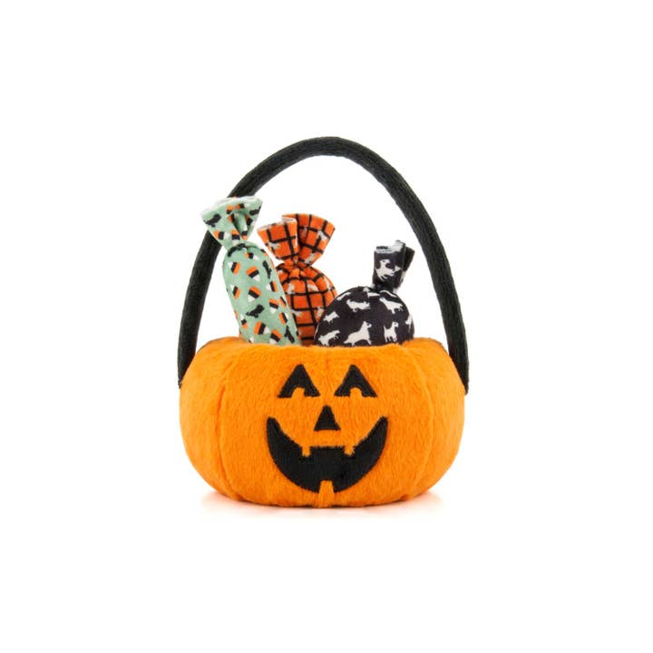 Howl-o-ween Pumpkin Basket for wholesale by P.L.A.Y. Pet Lifestyle and You