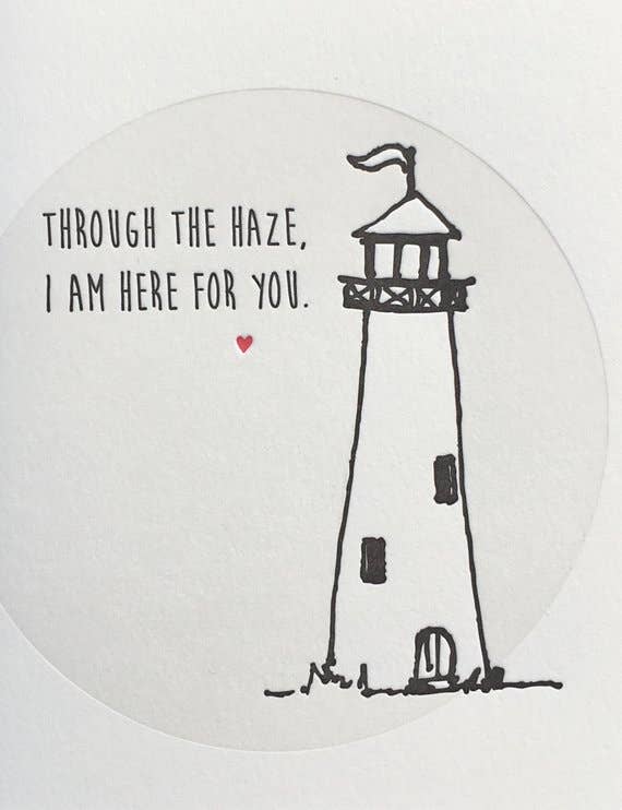 Lucky Bee Press - Wholesale Love Card - Through the Haze - letterpress card2