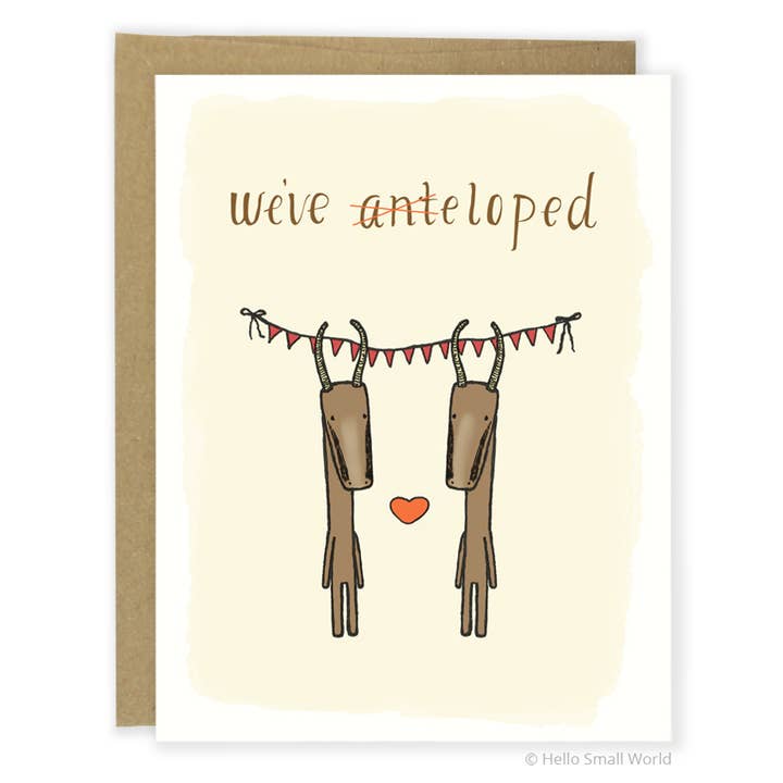 Anteloped Card for wholesale by Hello Small World