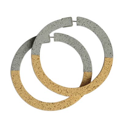 Large Two Tone Hoops for wholesale by Champ