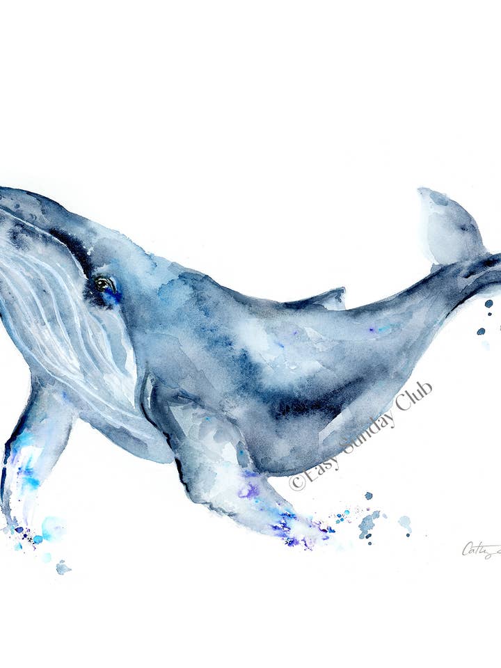 Humpback Whale Art Print for wholesale by Easy Sunday Club