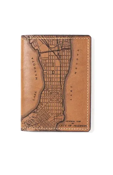 Tactile Craftworks - Wholesale Passport Case - Unisex - Madison Map Passport Wallet0
