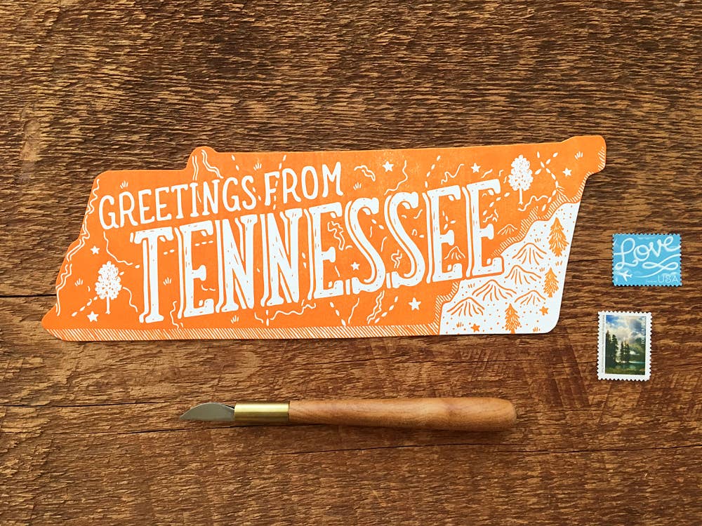 Noteworthy Paper & Press - Wholesale Postcard - Tennessee State Postcard1