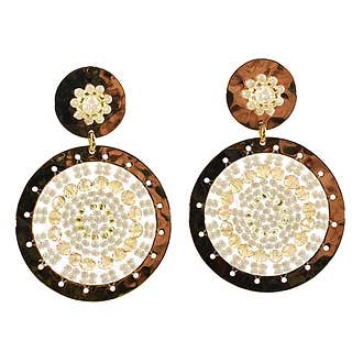 Vit Star Örhängen för wholesale av NARA HANDMADE JEWELRY