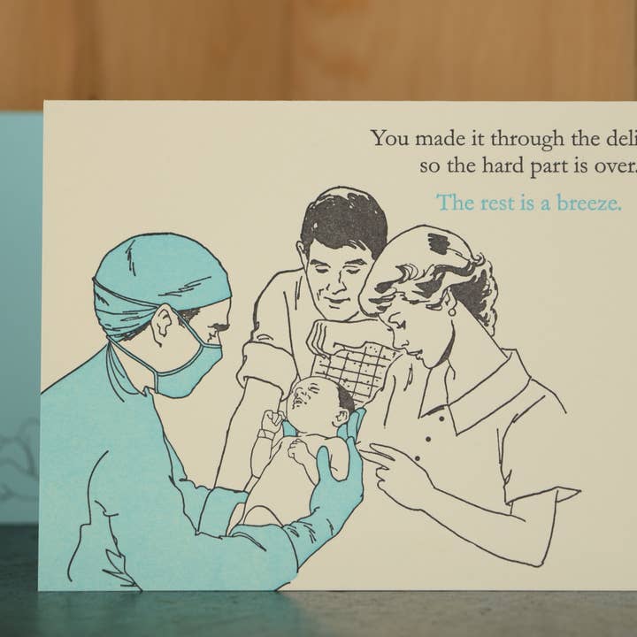 Baby Breeze Card for wholesale by Oddball Press LLC