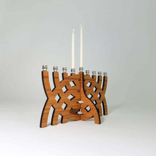 GioGio Design - Wholesale Menorah - Intersecting Arcs Menorah2