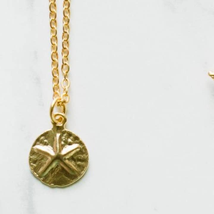 Sand Dollar Charm Pendant Necklace Gift Giving, Ocean, Beach for wholesale by Rebecca Accessories LLC