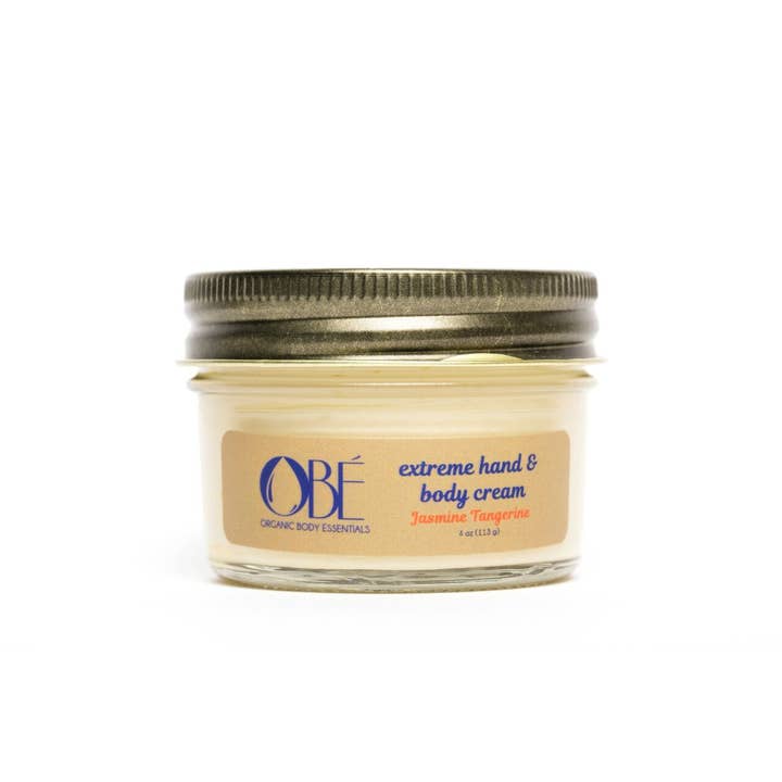 Crème pour les mains et le corps 4oz - Jasmin Mandarine pour la vente par ORGANIC BODY ESSENTIALS