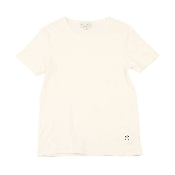 Cream Ross Scoop Neck T-Shirt for wholesale by KATAMA