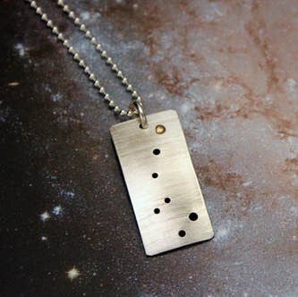 Little Dipper Gold 'Polaris' Constellation Silver Necklace for wholesale by Tactile Melodies