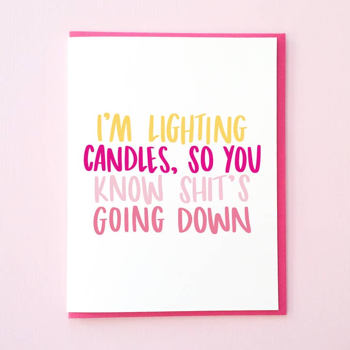 Lighting Candles - Funny Anniversary Card. Love Card for wholesale by Tick Tock Press