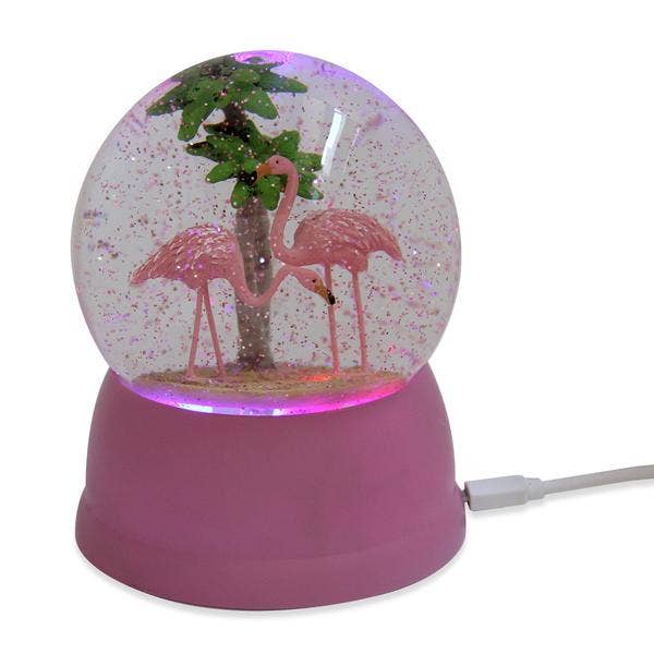 coexs novelty – Engroshandel Snekugle - Børn og baby – Flamingo USB-drevet Sne Globe