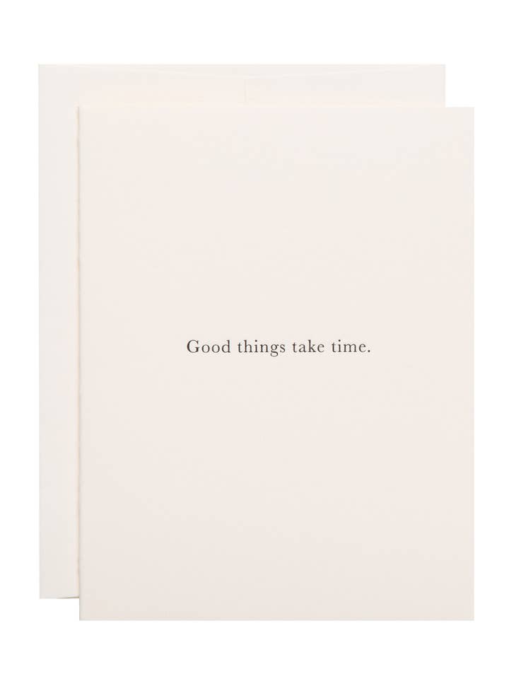 Good Things Take Time for wholesale by Of Note Stationers