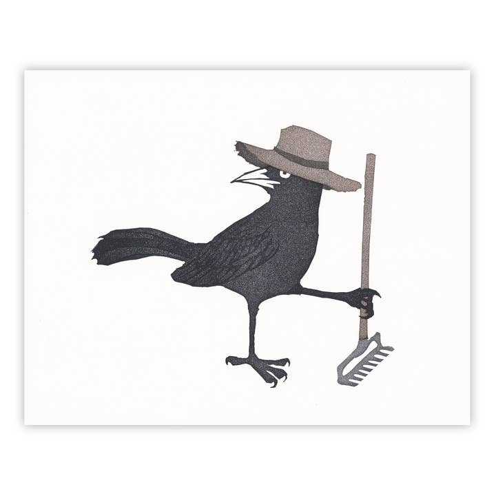 Farmer Grackle 8x10 Print for wholesale by Burdock & Bramble