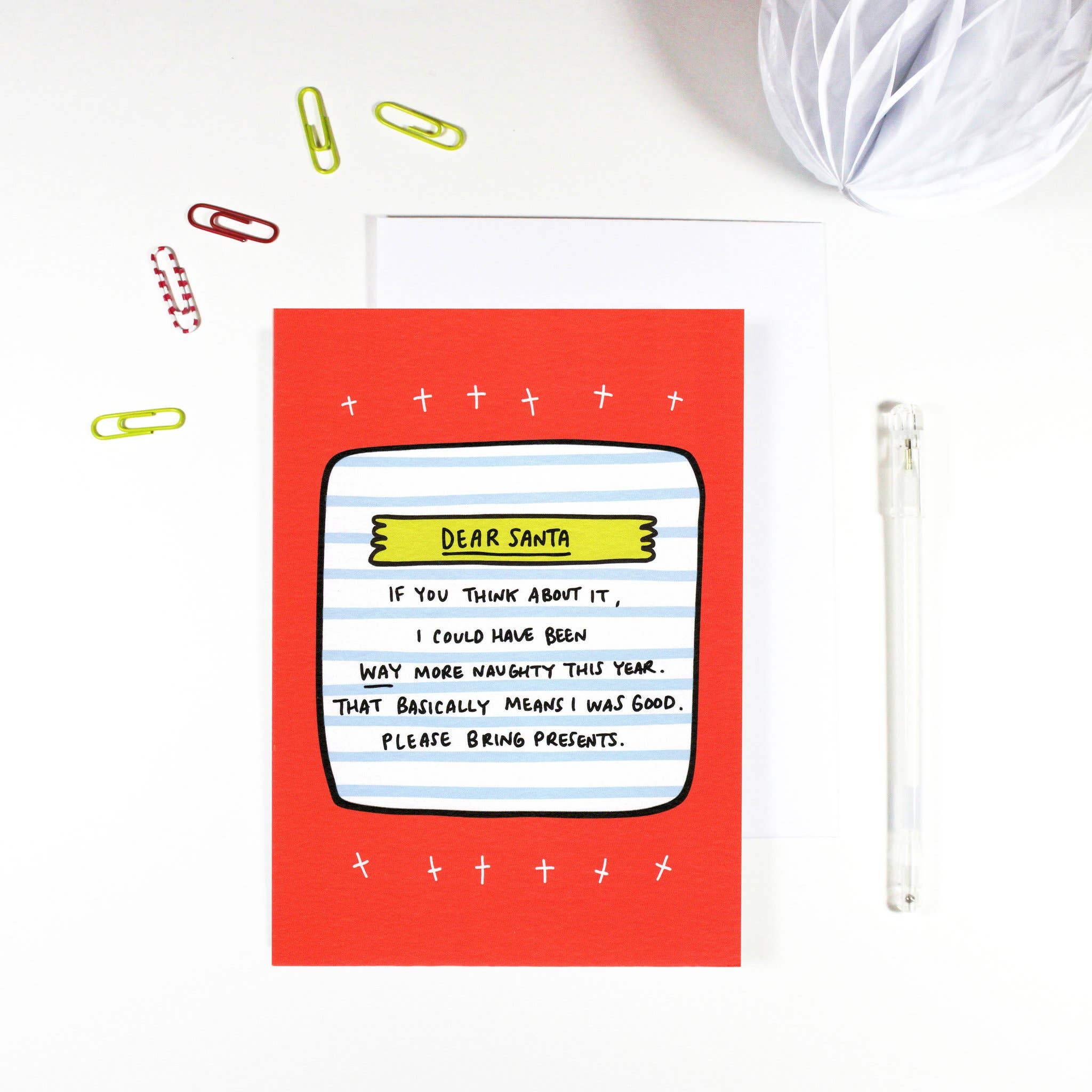 REMOVED BRAND - Wholesale Christmas Card - Dear Santa I Could Be Worse Card0