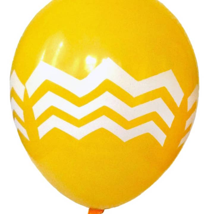 beve! - Wholesale Balloon - Golden Yellow Chevron Balloons